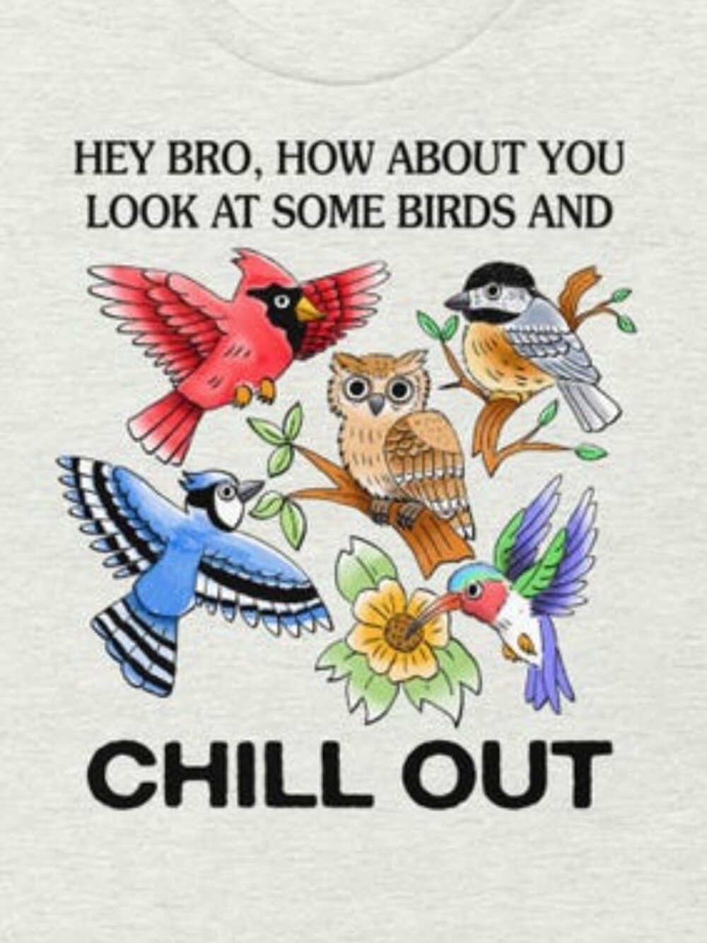 Chill Birds Unisex t-shirt - Picture 2 of 4